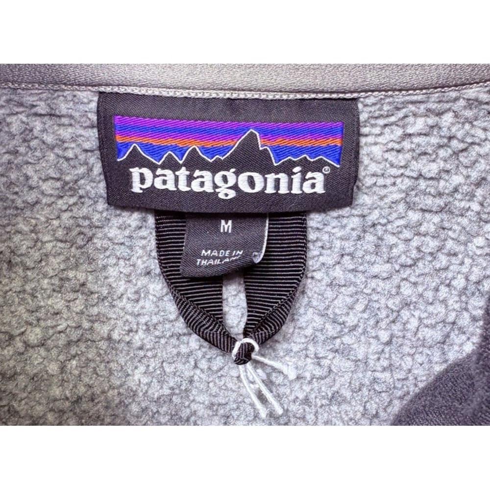 Patagonia Better Sweater Mens Medium Two Tone Gray Fleece 1/4 Zip Pullover - Picture 5 of 11